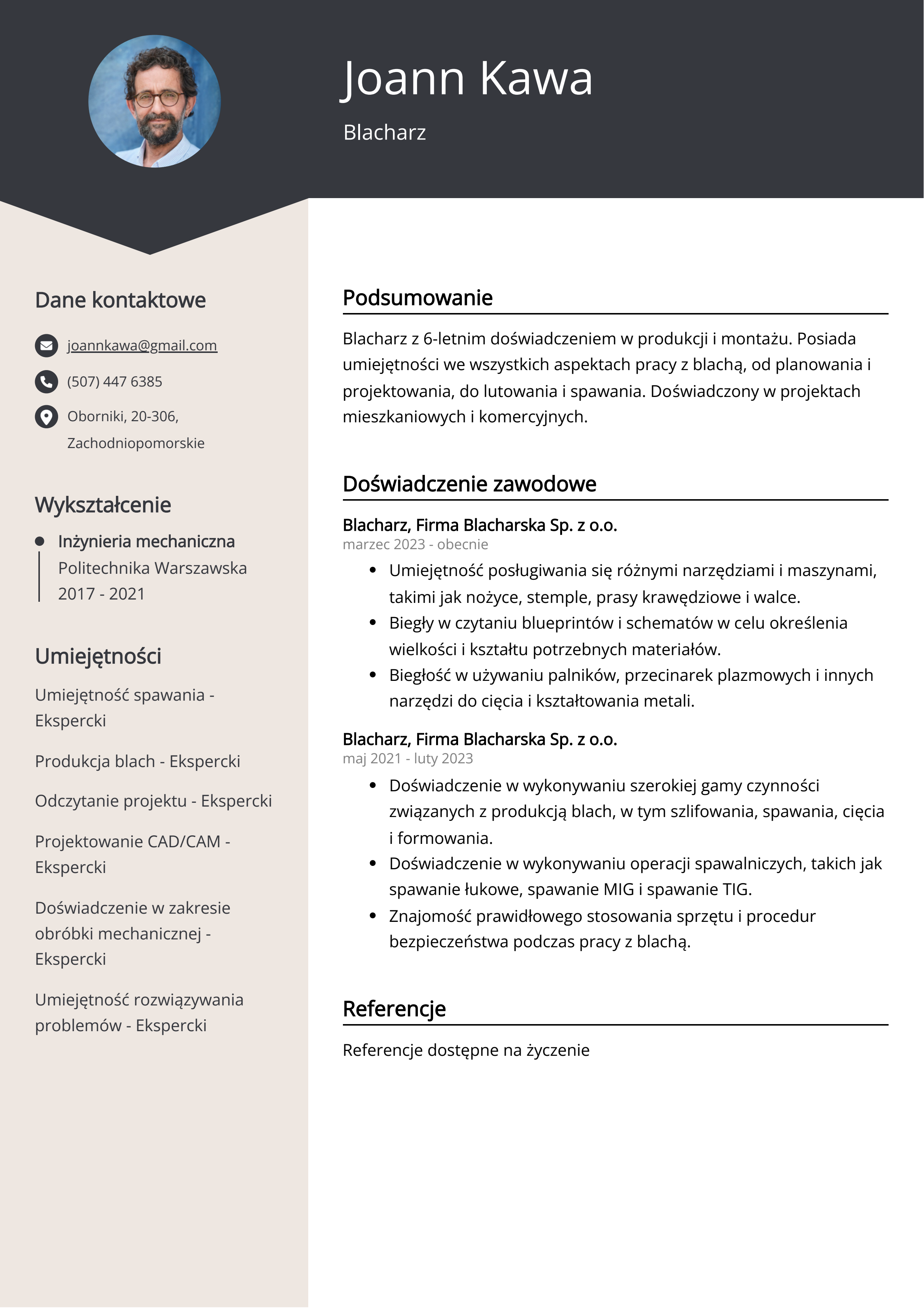 Tworzenie CV