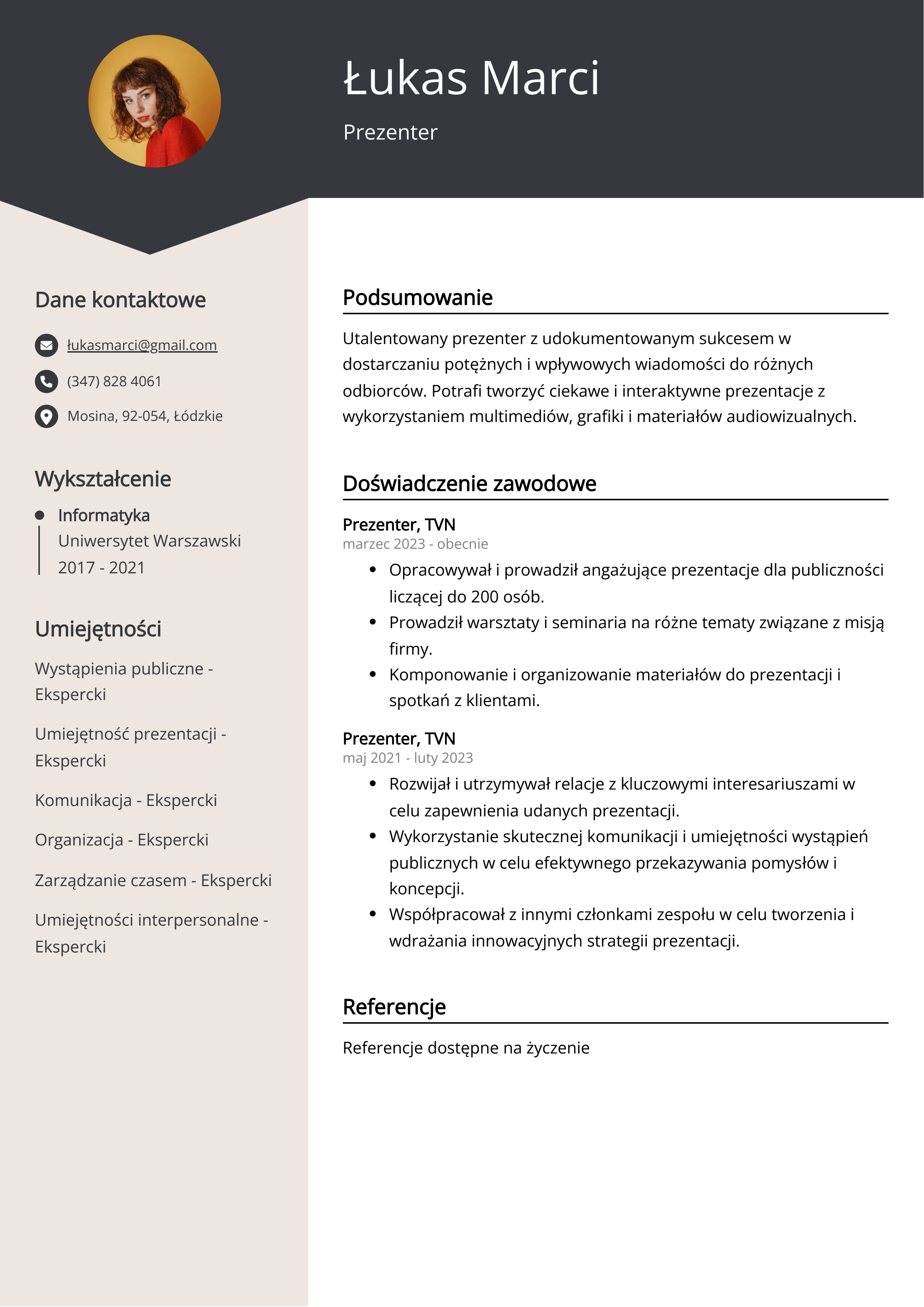 Tworzenie CV