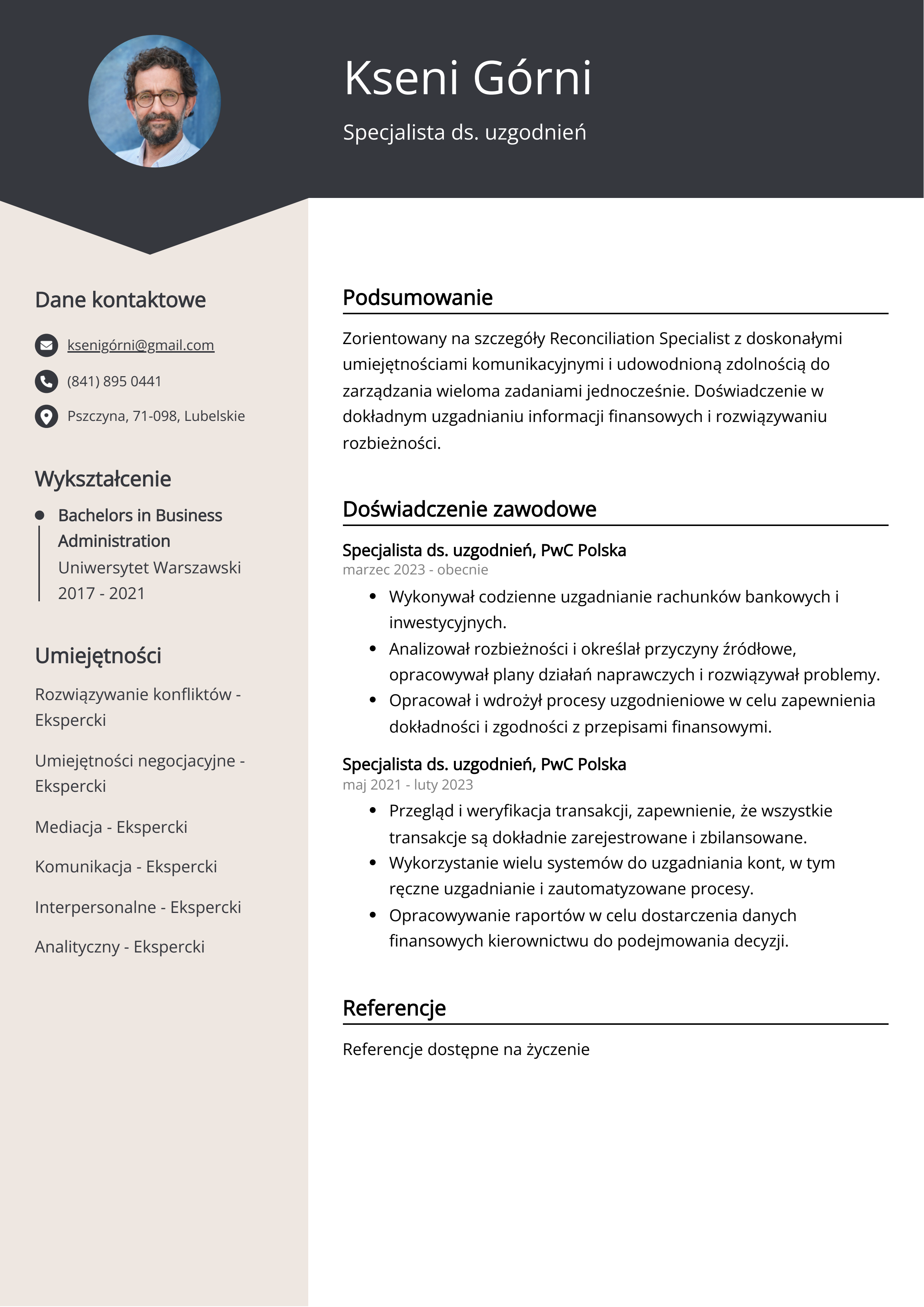 Tworzenie CV