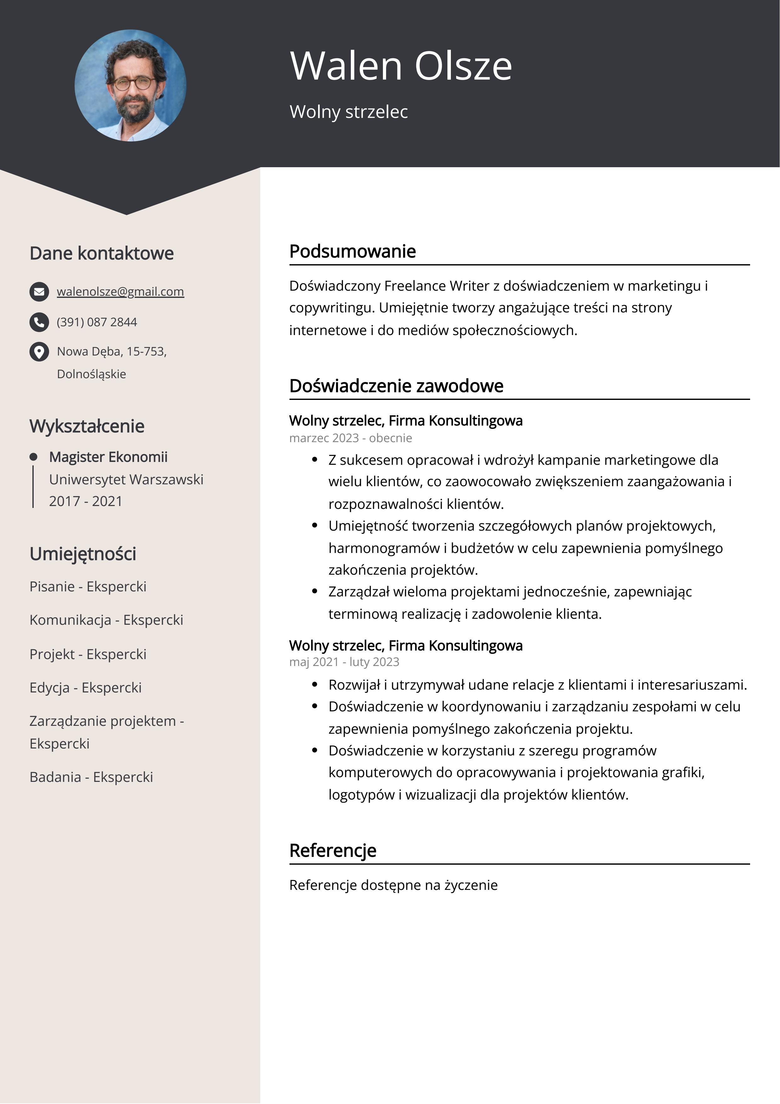 Tworzenie CV