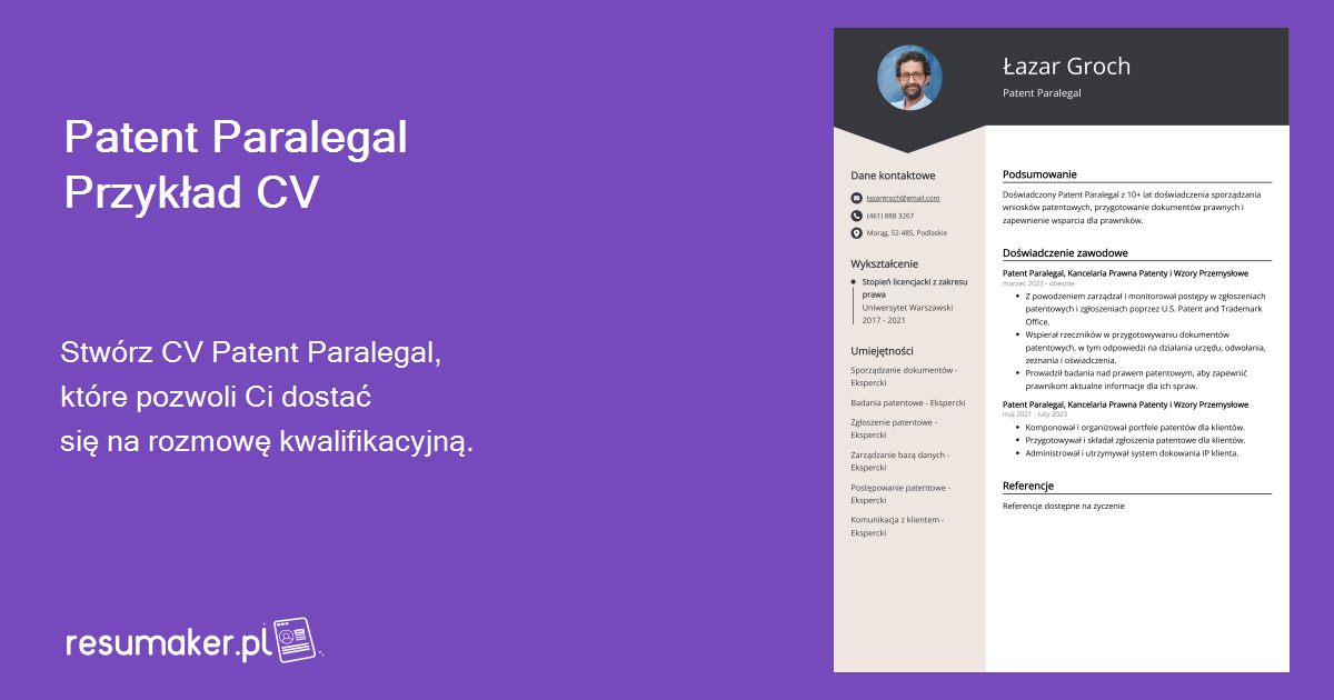 Przykłady CV Patent Paralegal (szablon i ponad 20 wskazówek)